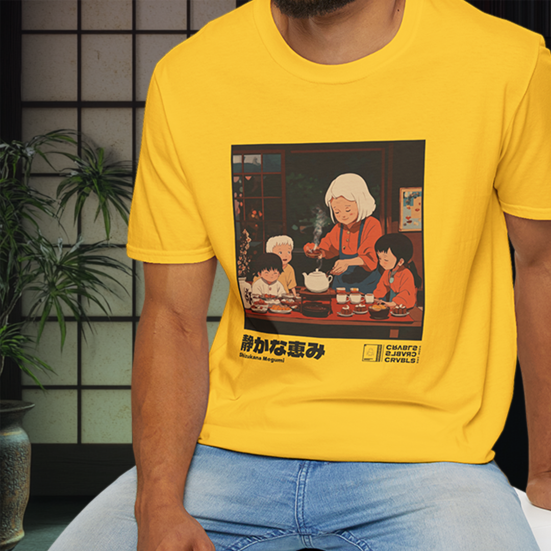 Shizukana Megumi T-shirt — Kokoro Hibiku Aji Collection