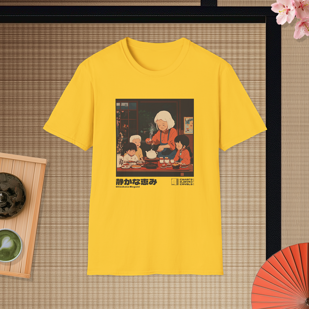Shizukana Megumi T-shirt — Kokoro Hibiku Aji Collection