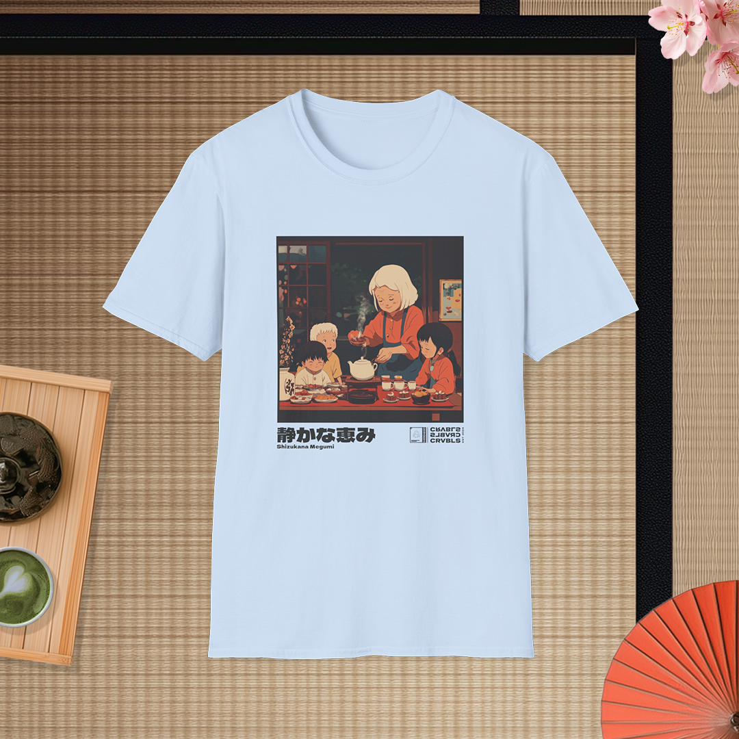 Shizukana Megumi T-shirt — Kokoro Hibiku Aji Collection
