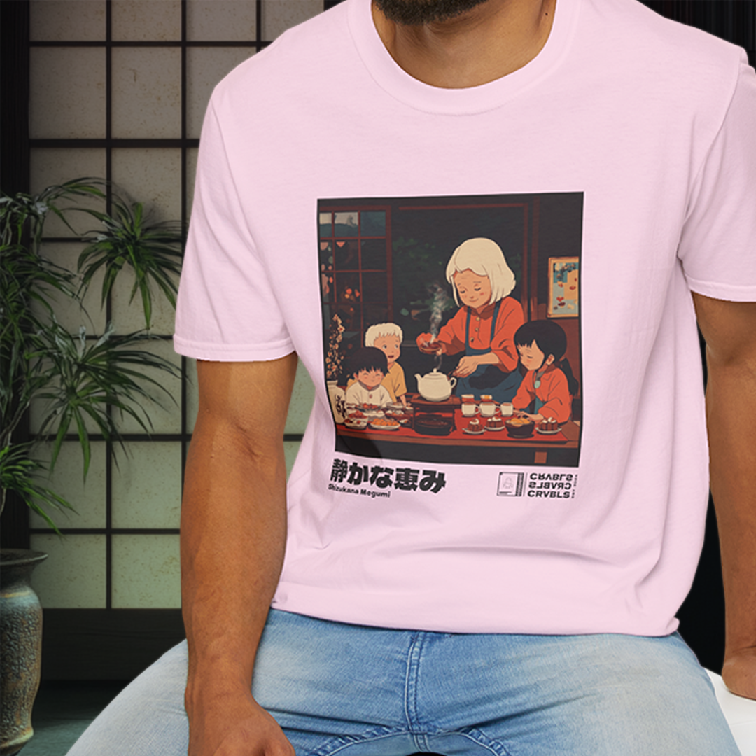 Shizukana Megumi T-shirt — Kokoro Hibiku Aji Collection