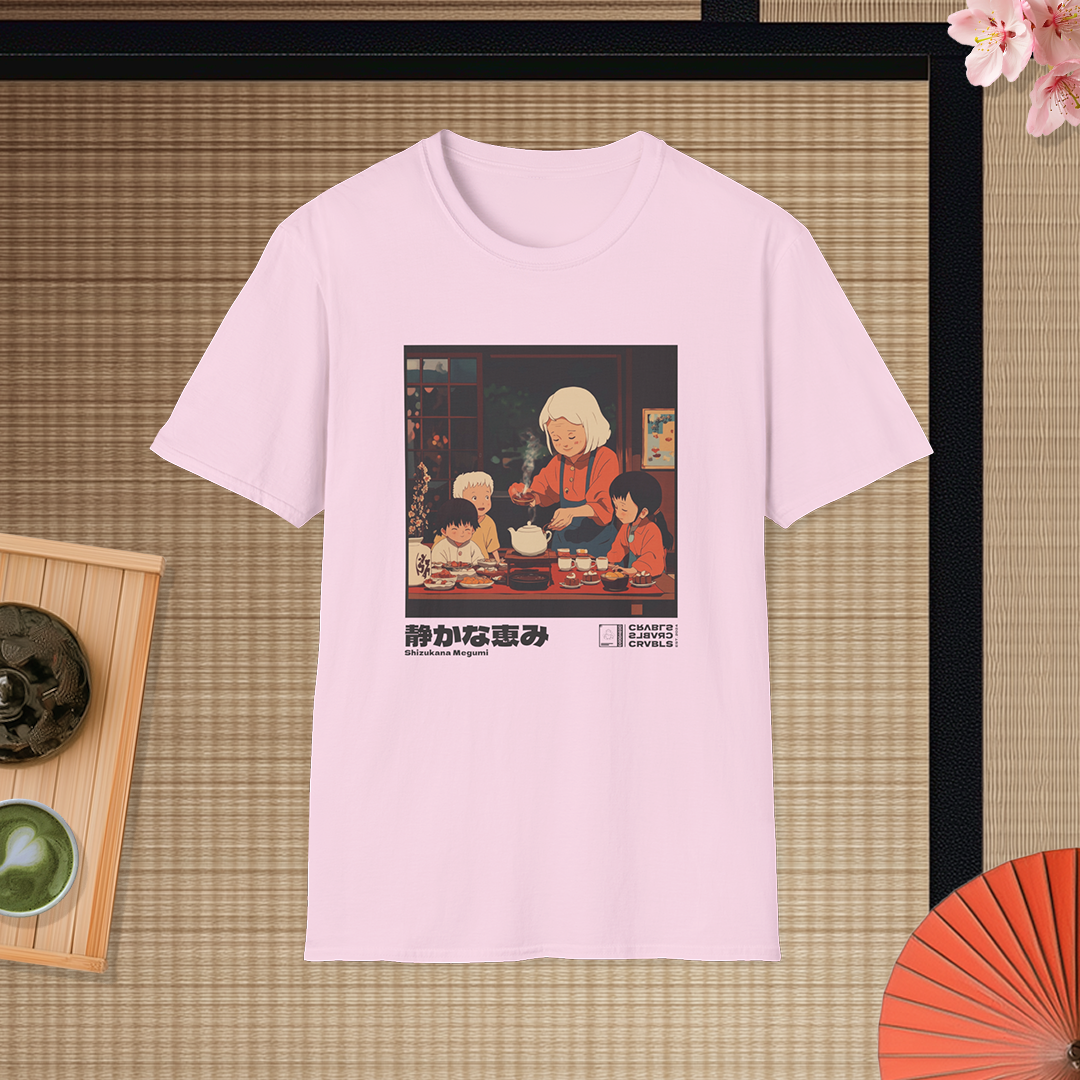 Shizukana Megumi T-shirt — Kokoro Hibiku Aji Collection