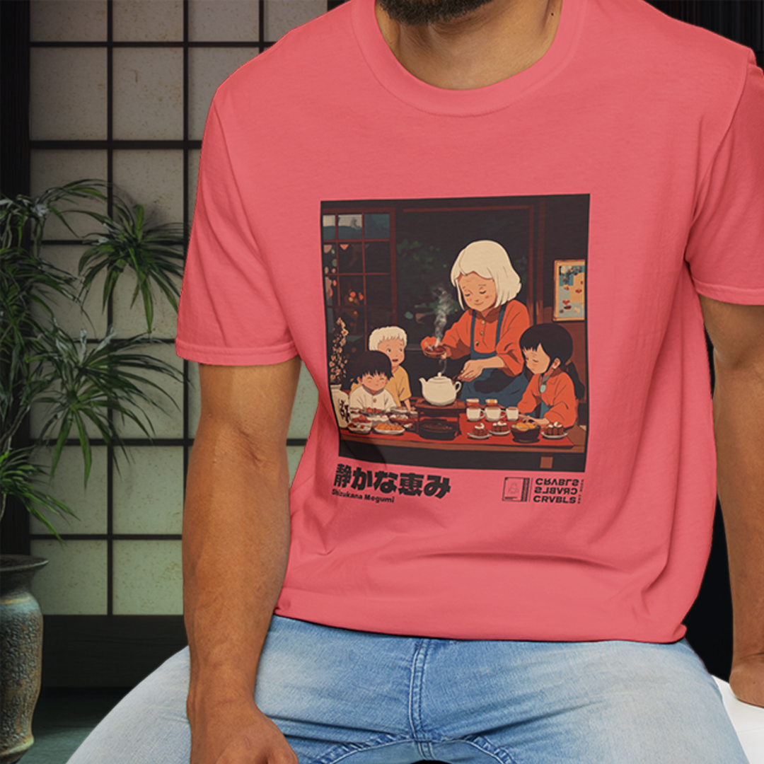 Shizukana Megumi T-shirt — Kokoro Hibiku Aji Collection