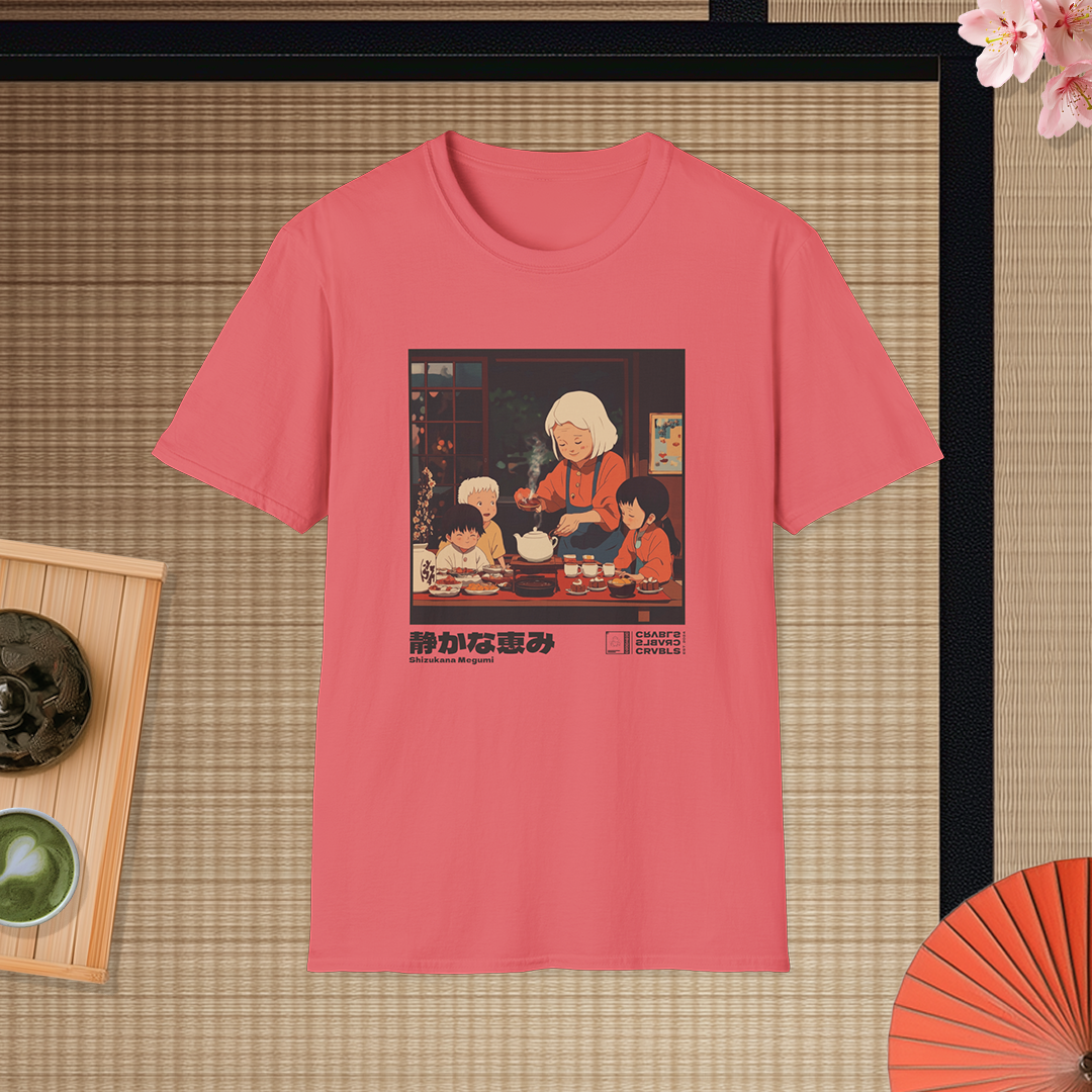 Shizukana Megumi T-shirt — Kokoro Hibiku Aji Collection