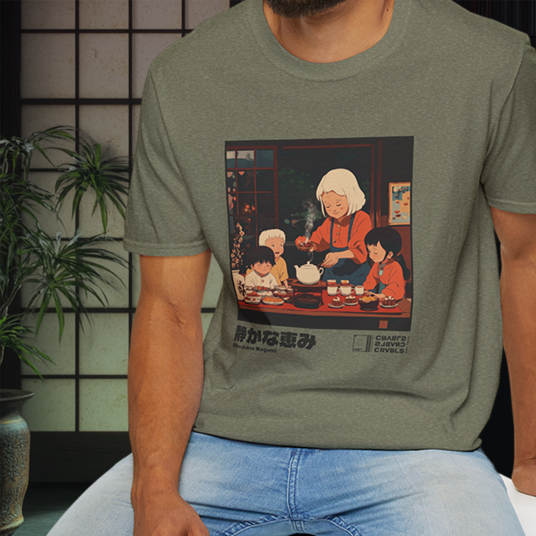 Shizukana Megumi T-shirt — Kokoro Hibiku Aji Collection