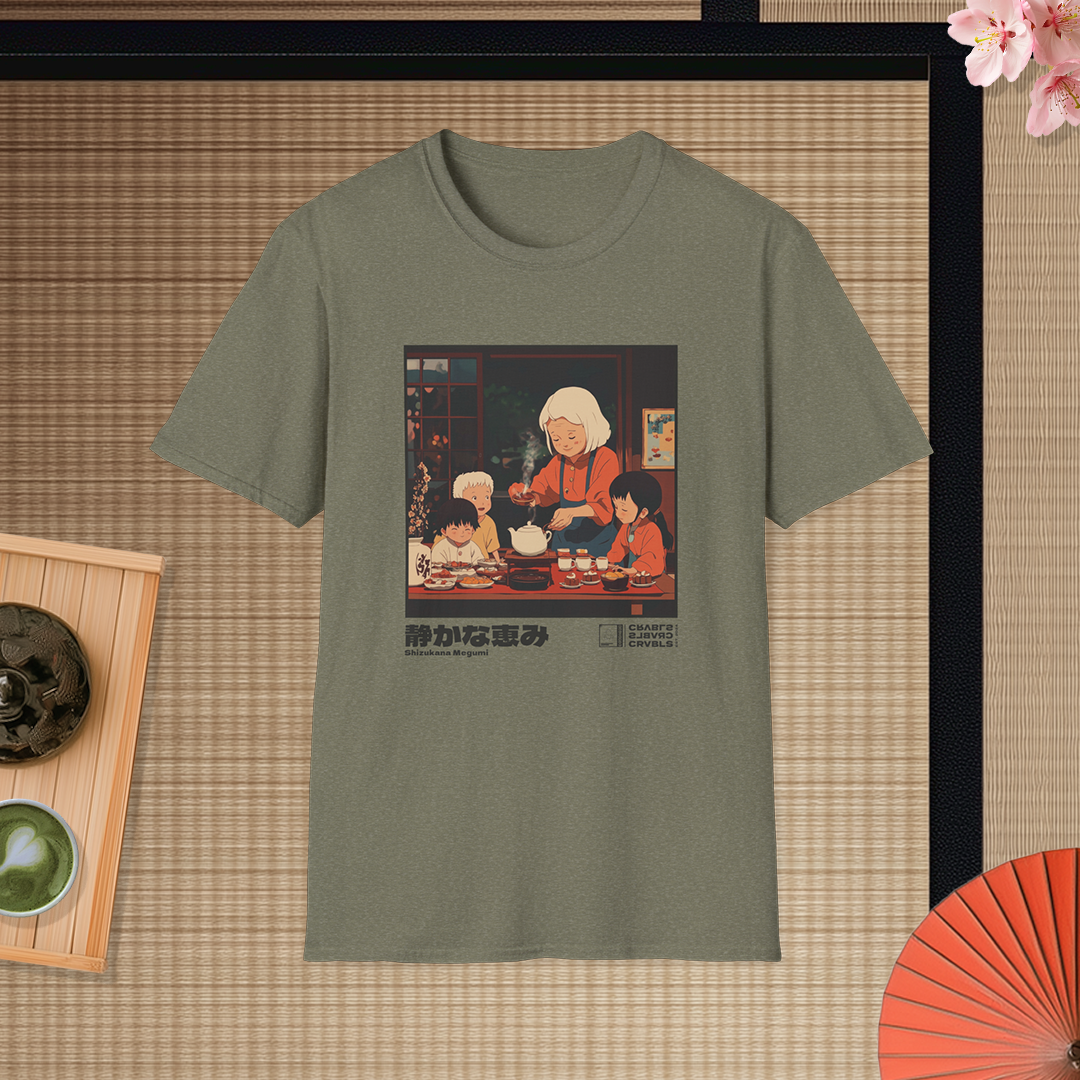 Shizukana Megumi T-shirt — Kokoro Hibiku Aji Collection