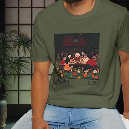 Tomoni Saku T-shirt — Kokoro Hibiku Aji Collection