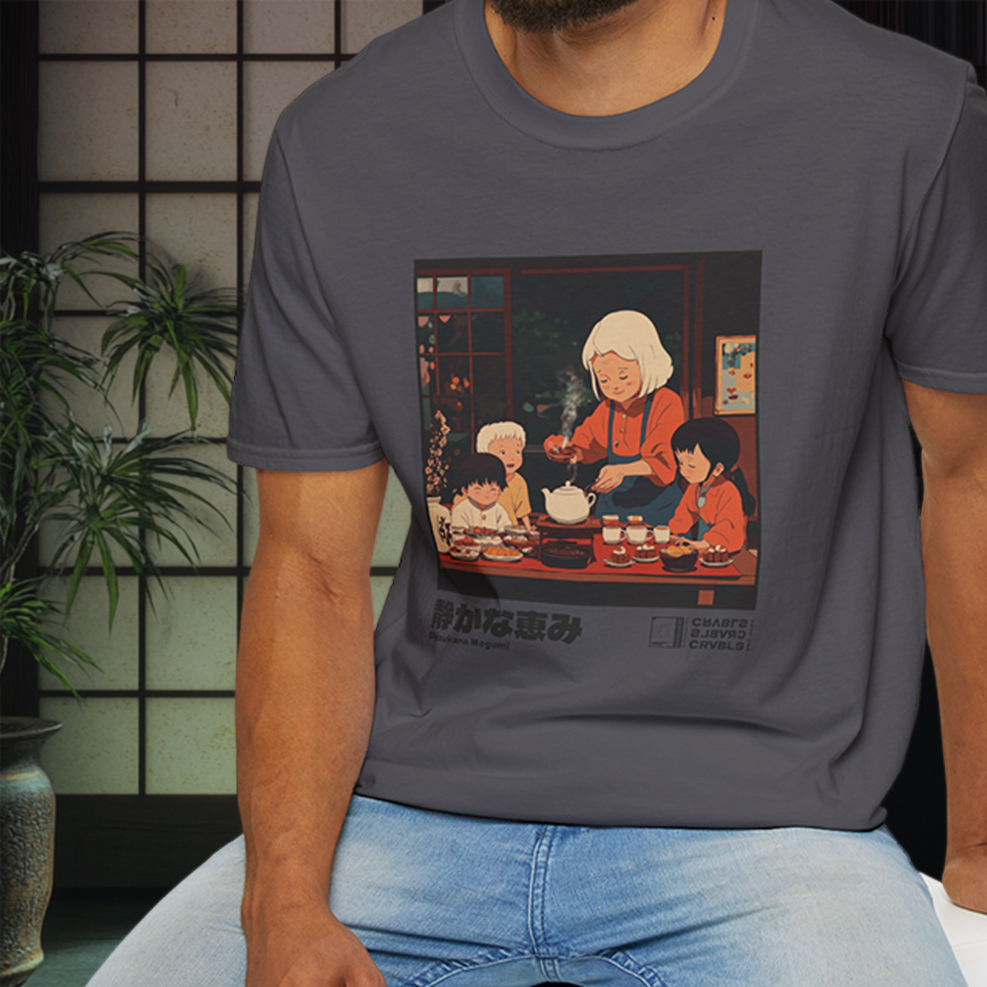 Shizukana Megumi T-shirt — Kokoro Hibiku Aji Collection