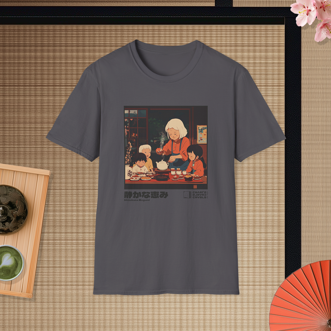 Shizukana Megumi T-shirt — Kokoro Hibiku Aji Collection