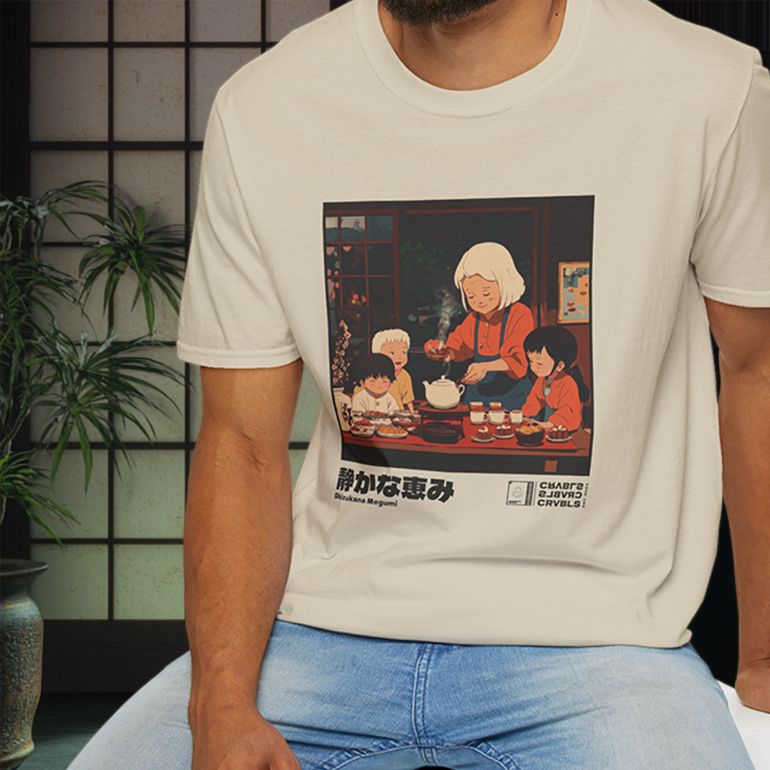 Shizukana Megumi T-shirt — Kokoro Hibiku Aji Collection