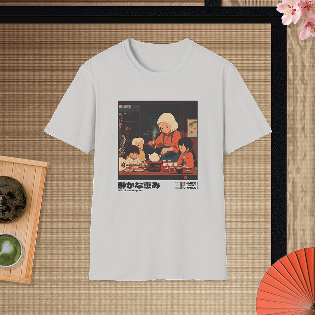 Shizukana Megumi T-shirt — Kokoro Hibiku Aji Collection
